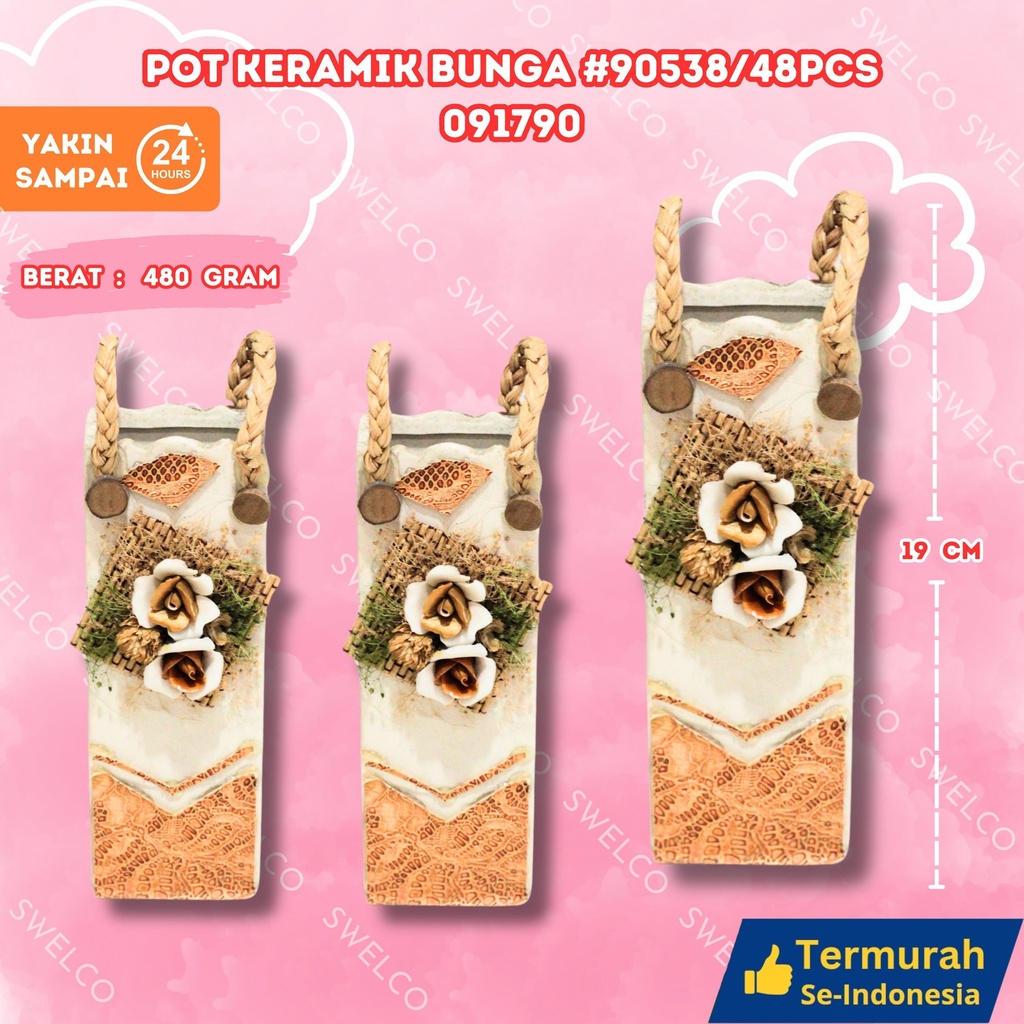 POT KERAMIK BUNGA #90538/48PCS