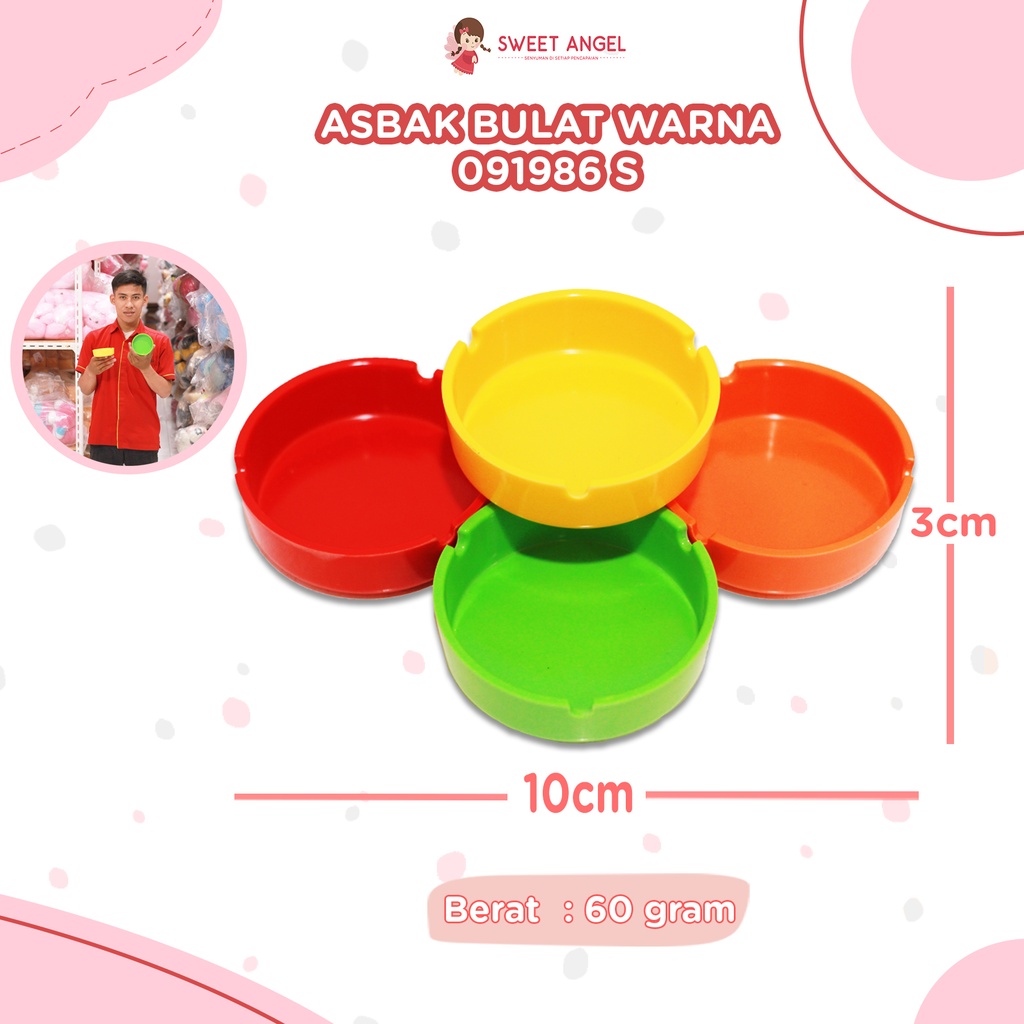 [091986S] ASBAK BULAT WARNA