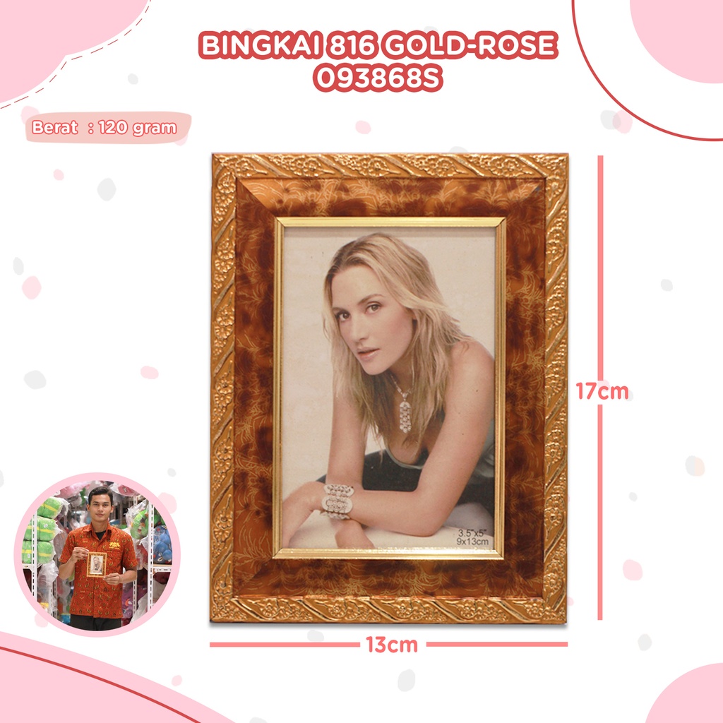 [093868S] BINGKAI 816 GOLD-ROSE 9x13