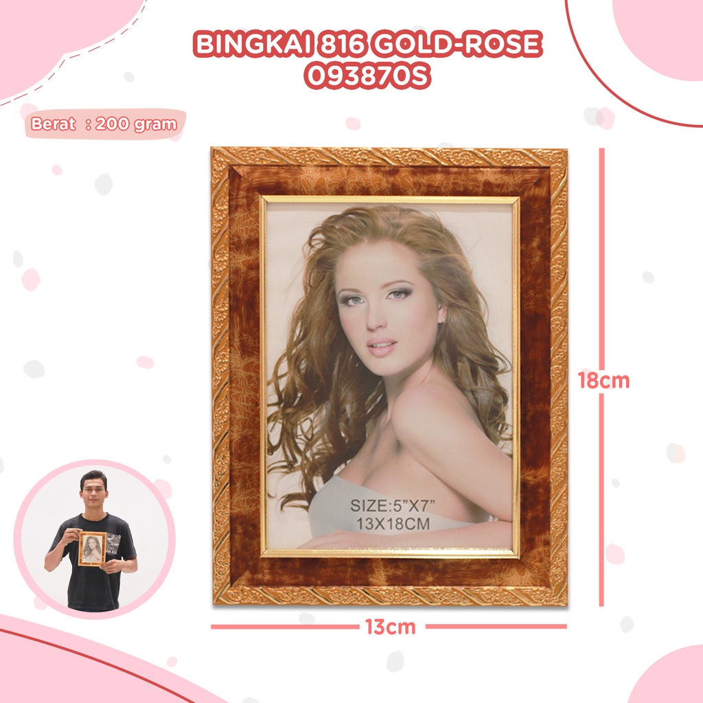 [093870S] BINGKAI 816 GOLD-ROSE 13x18