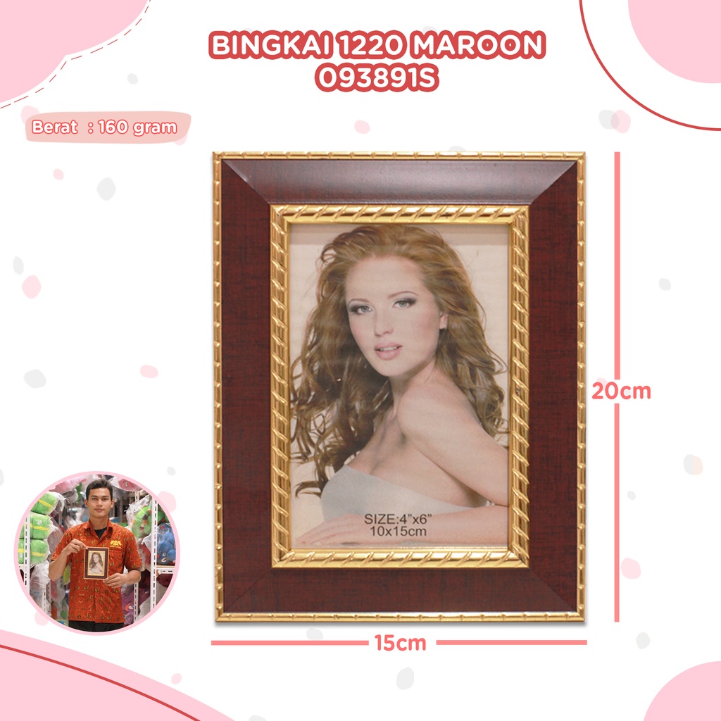 [093891S] BINGKAI 1220 MAROON 10x15