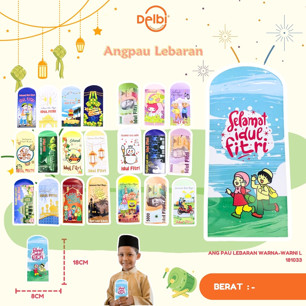 ANG PAU LEBARAN WARNA-WARNI L