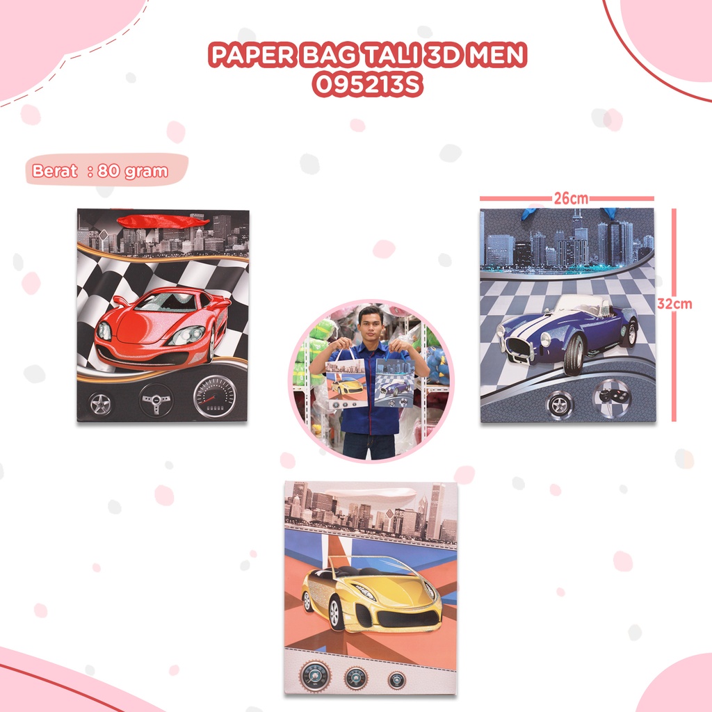 PAPER BAG TALI 3D MEN 26X32