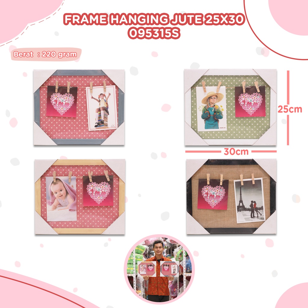 [095315S] FRAME HANGING JUTE 25X30