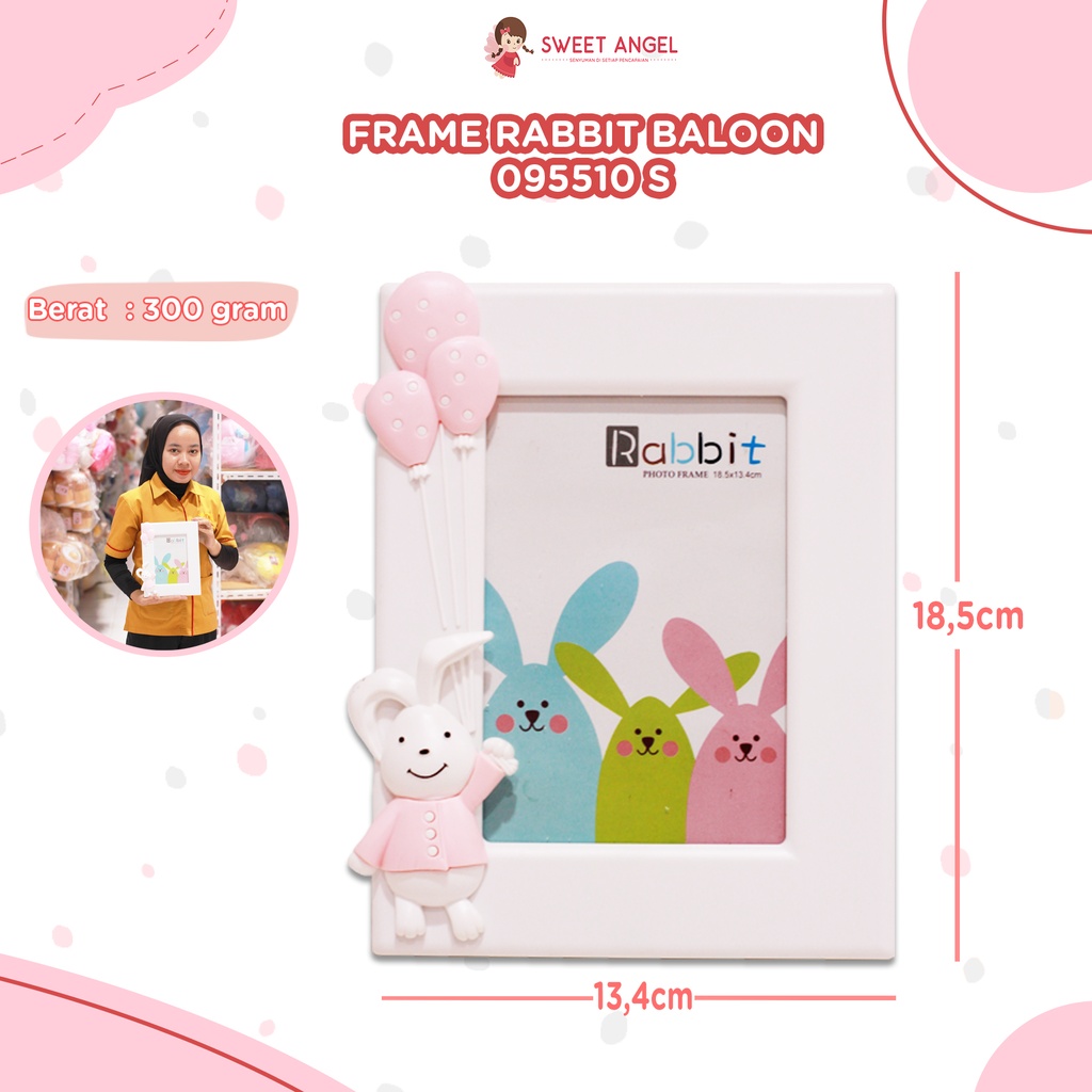 [095510S] FRAME RABBIT BALOON 25CM
