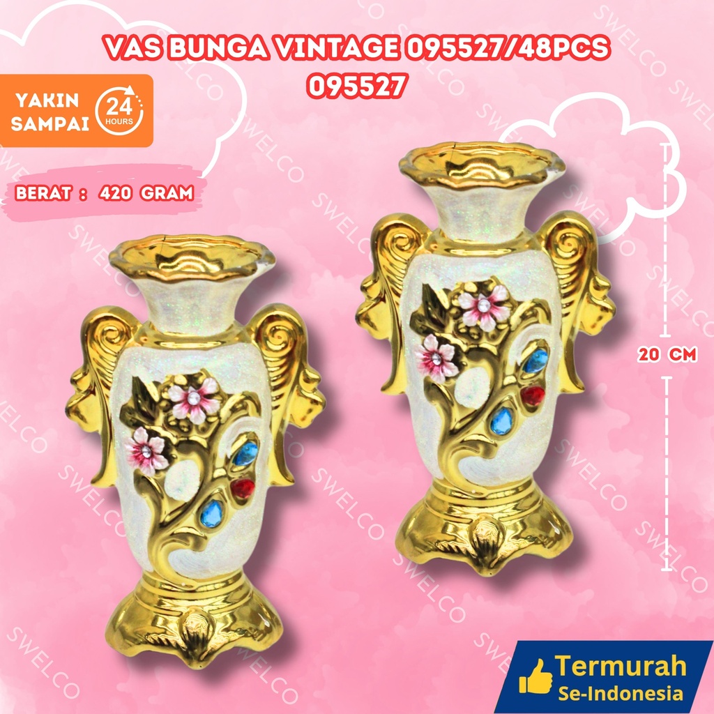 VAS BUNGA VINTAGE 095527/48PCS