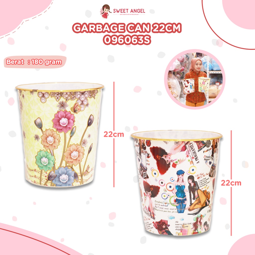 [096063S] GARBAGE CAN 22CM 096063