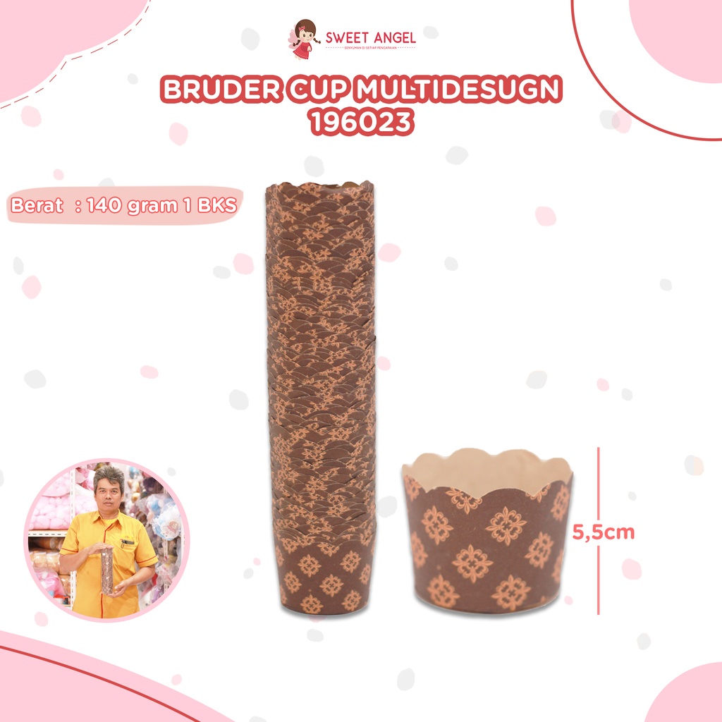 BRUDER CUP 55MM MULTIDESUGN/ISI 100PCS