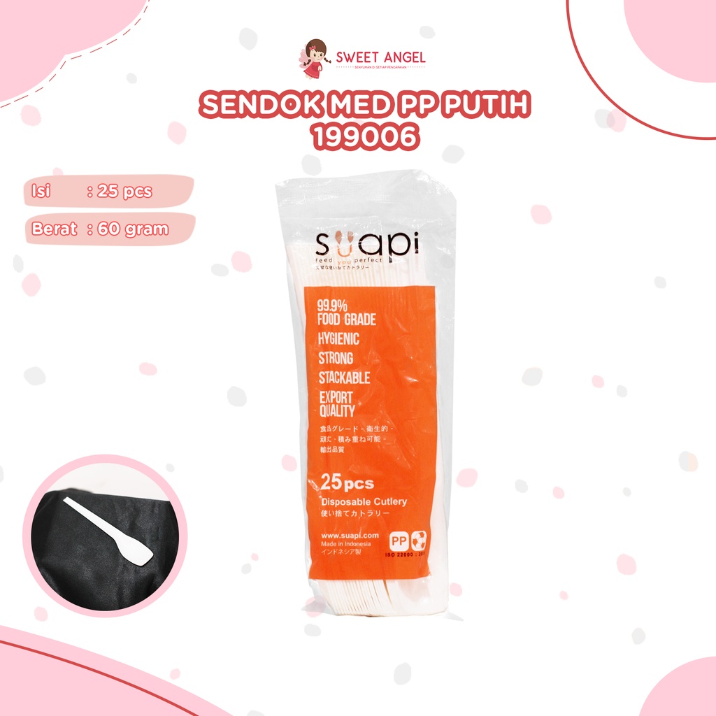 [199006] SENDOK MED PP PUTIH 80/25