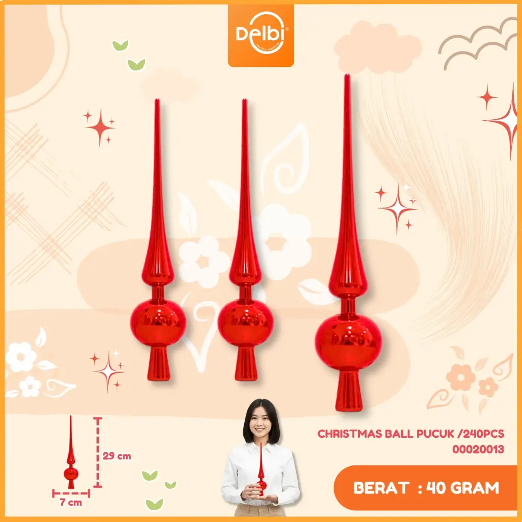 CHRISTMAS BALL PUCUK /240PCS