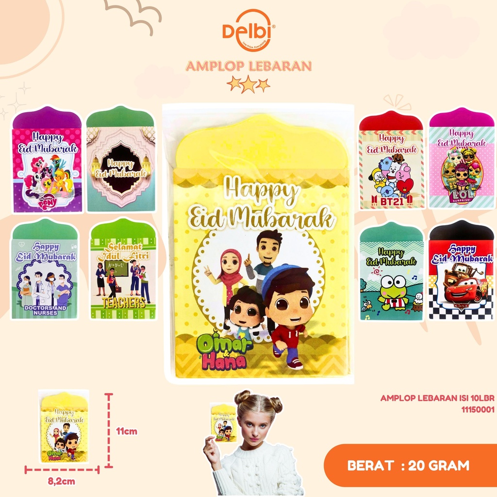 AMPLOP LEBARAN ISI 10LBR