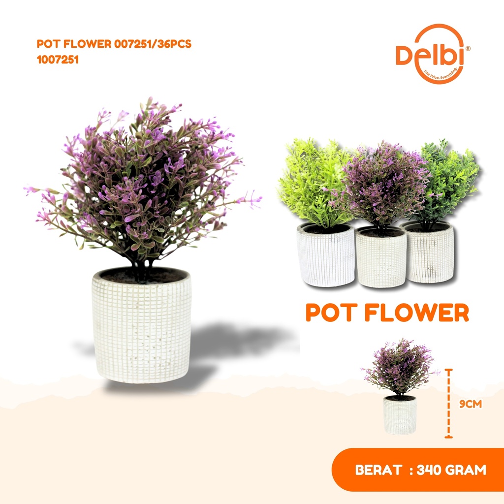 POT FLOWER 007251/36PCS