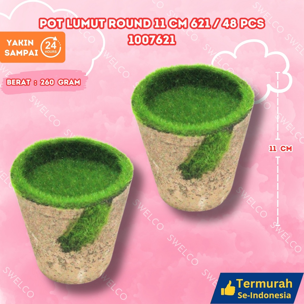 [1007621] POT LUMUT ROUND 11CM 621/48PCS