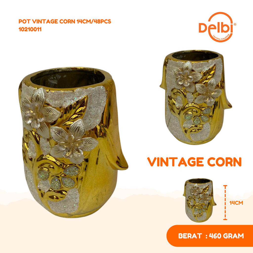 POT VINTAGE CORN 14CM/48PCS