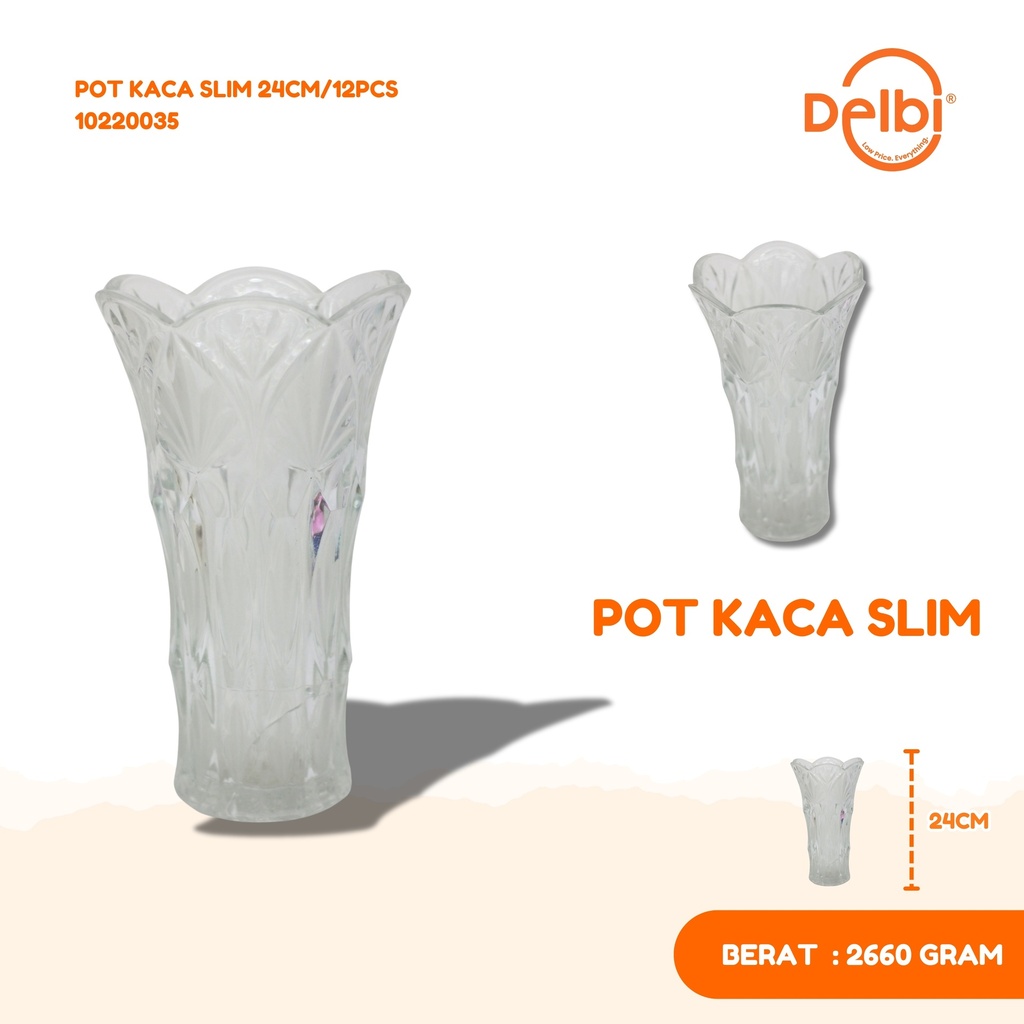 [10220035] POT KACA SLIM 24CM/12PCS