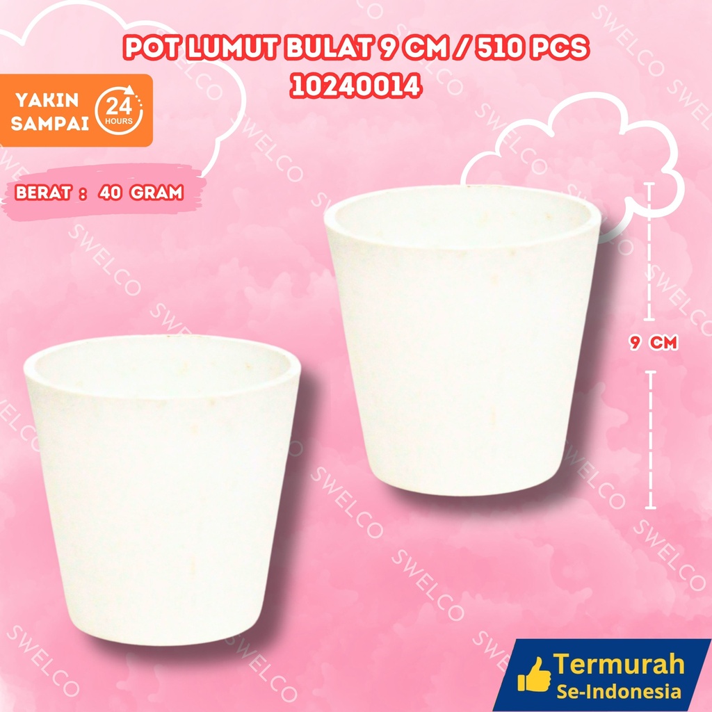 POT LUMUT BULAT 9CM/510PCS
