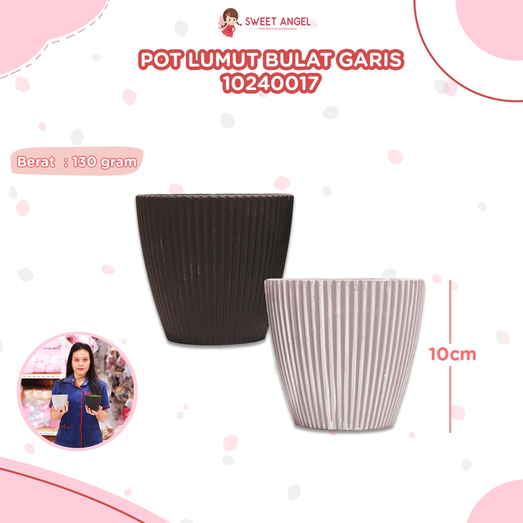 [10240017] POT LUMUT BULAT GARIS 10CM/180PCS