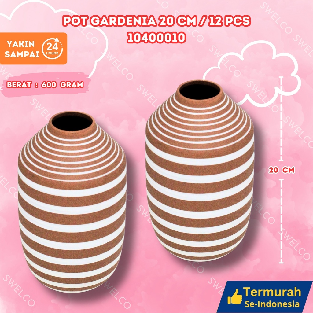 [10400010] POT GARDENIA 20CM/12PCS