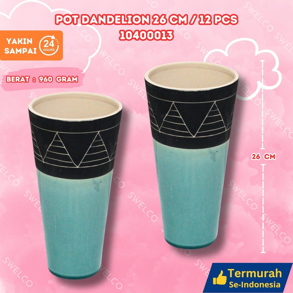 POT DANDELION 26CM/12PCS