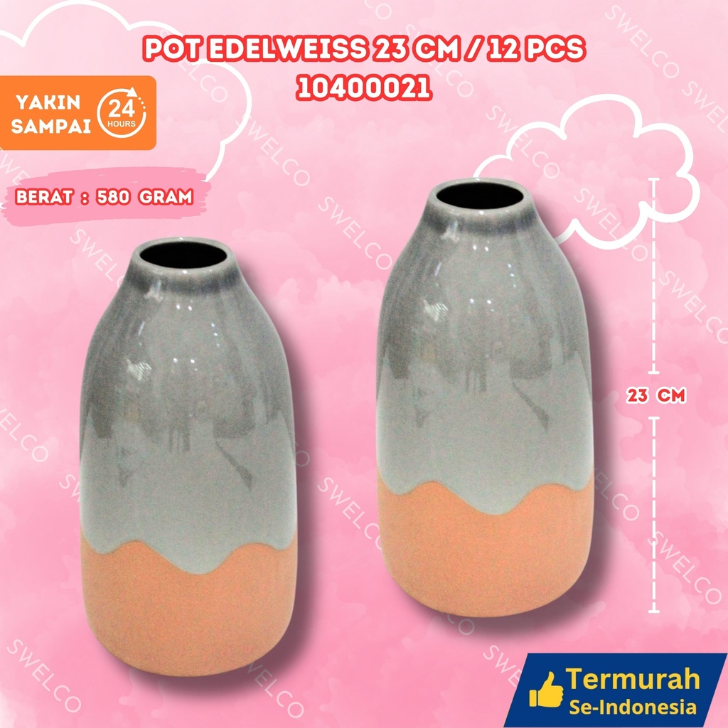 POT EDELWEISS 23CM/12PCS