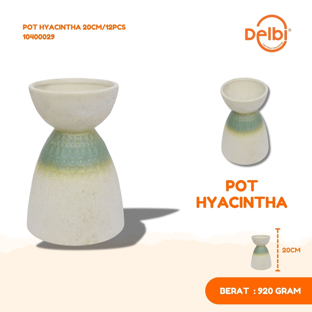 POT HYACINTHA 20CM/12PCS