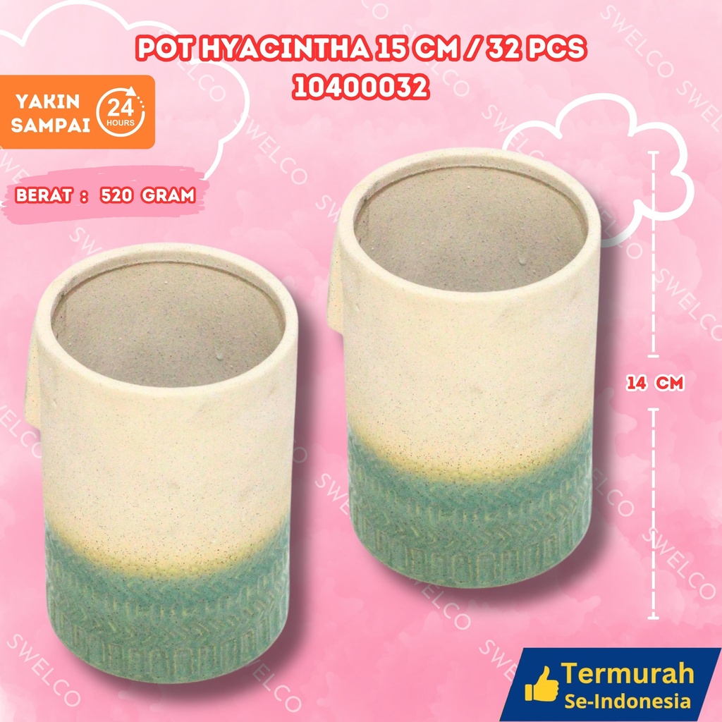 POT HYACINTHA 15CM/32PCS