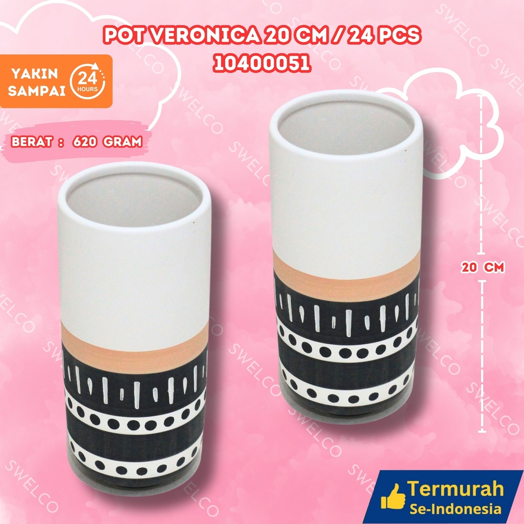 [10400051] POT VERONICA 20CM/24PCS