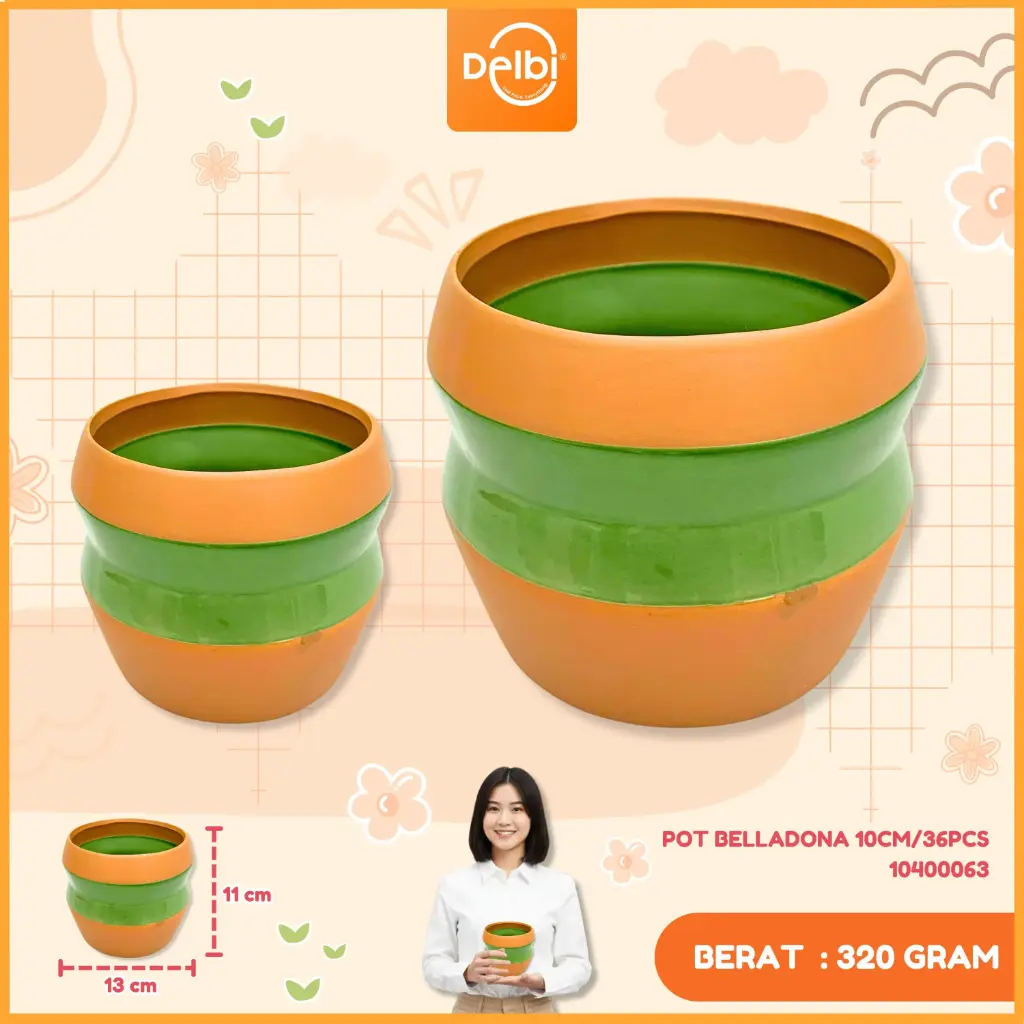 POT BELLADONA 10CM/36PCS