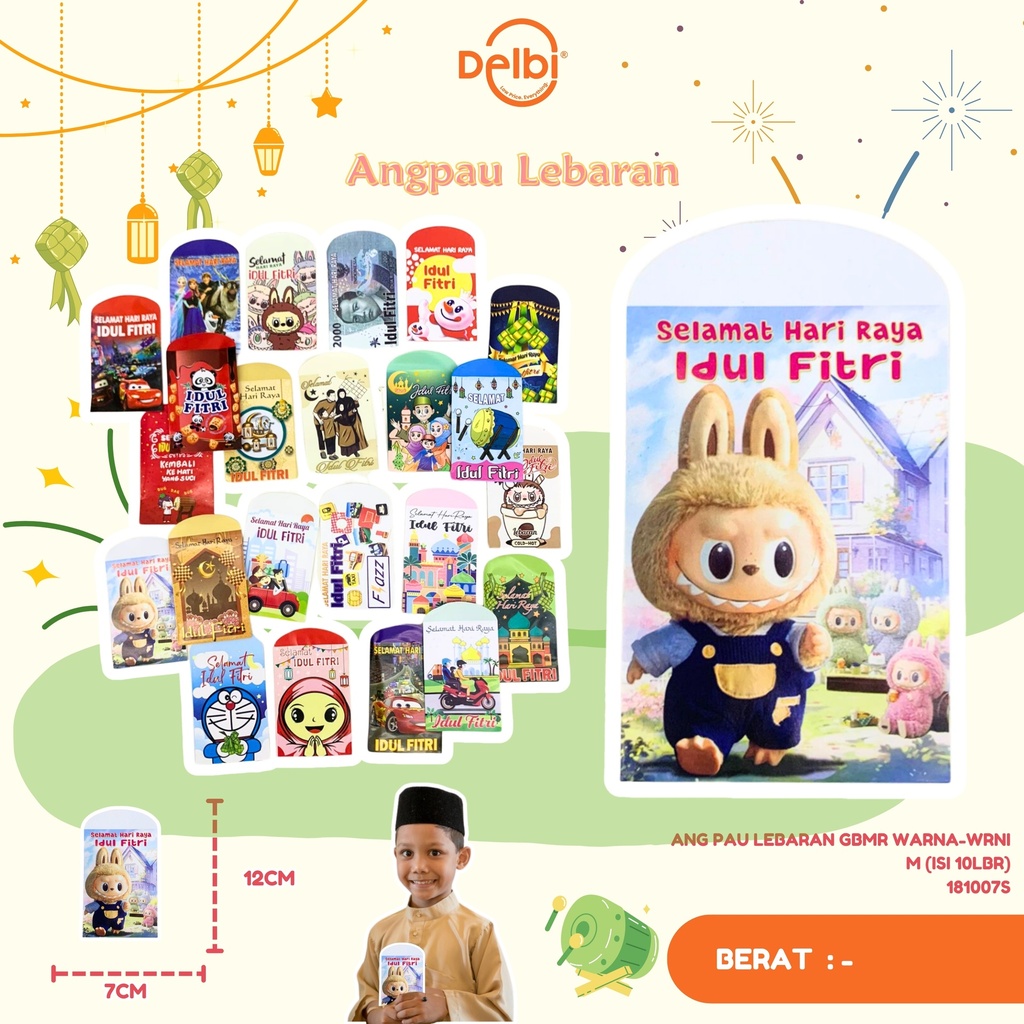 ANG PAU LEBARAN GBMR WARNA-WRNI M (ISI 10LBR)