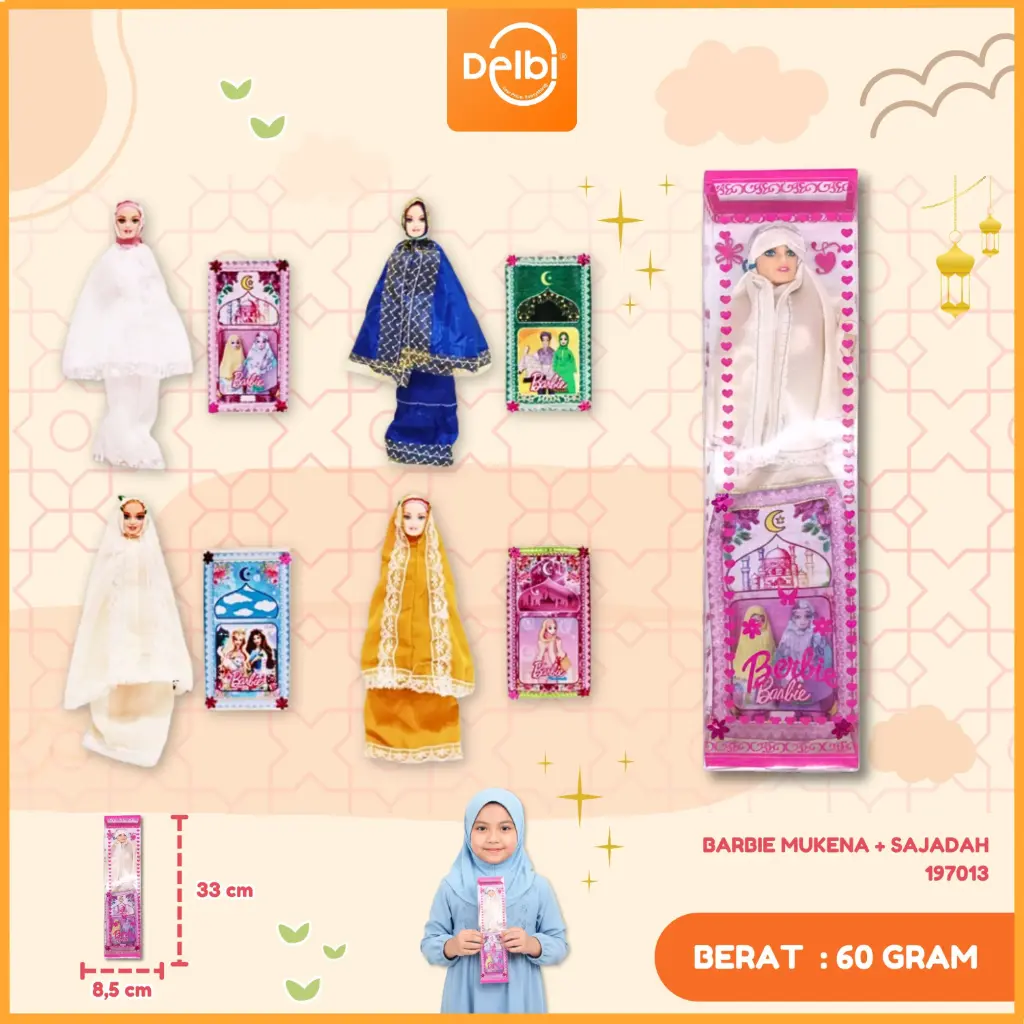 BARBIE MUKENA + SAJADAH