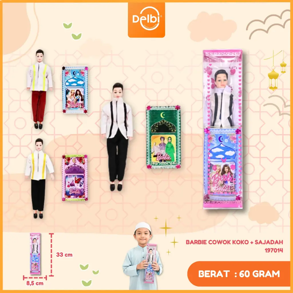 BARBIE COWOK KOKO + SAJADAH