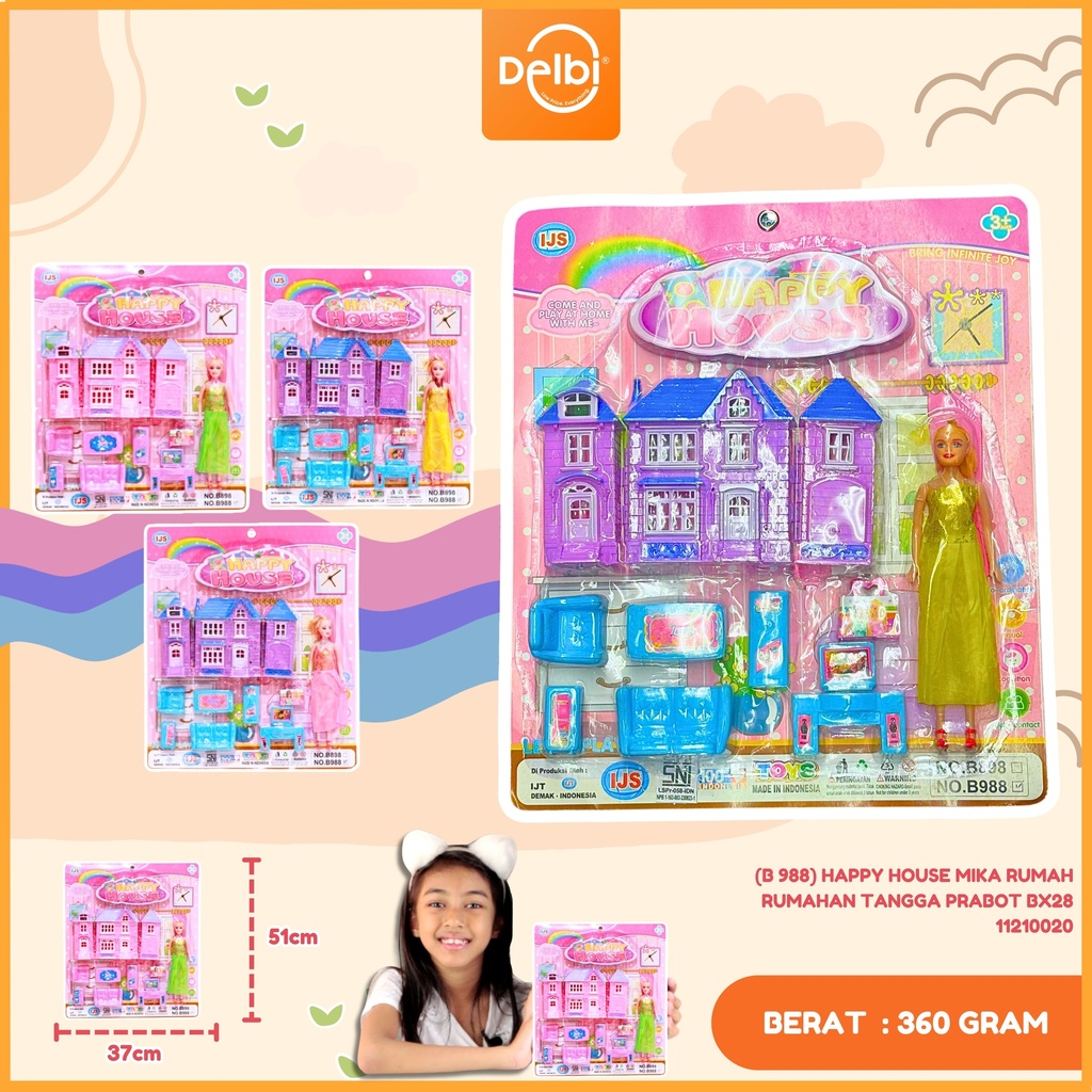 (B 988) HAPPY HOUSE MIKA RUMAH RUMAHAN TANGGA PRABOT BX28