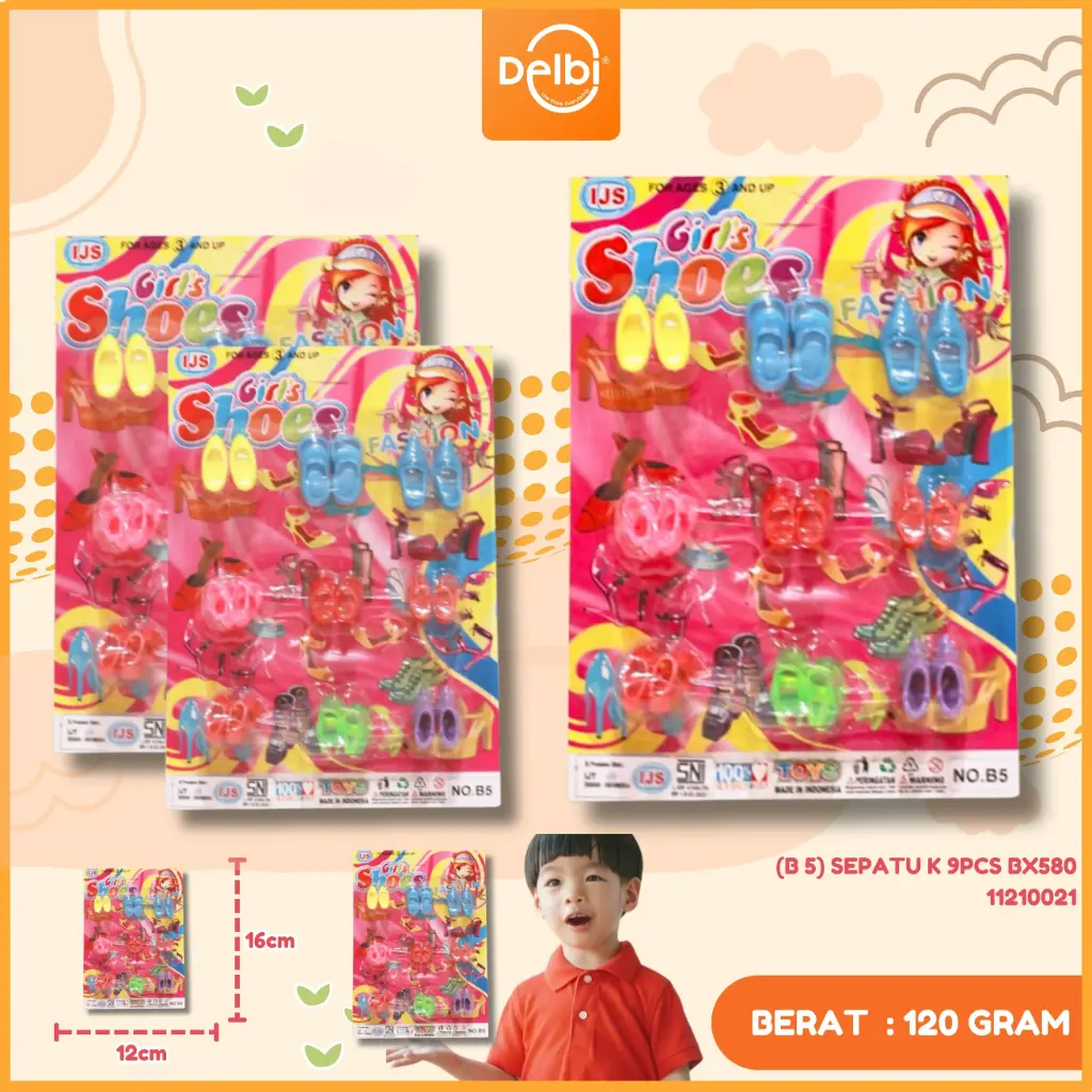 [11210021] (B 5) SEPATU K 9PCS BX580