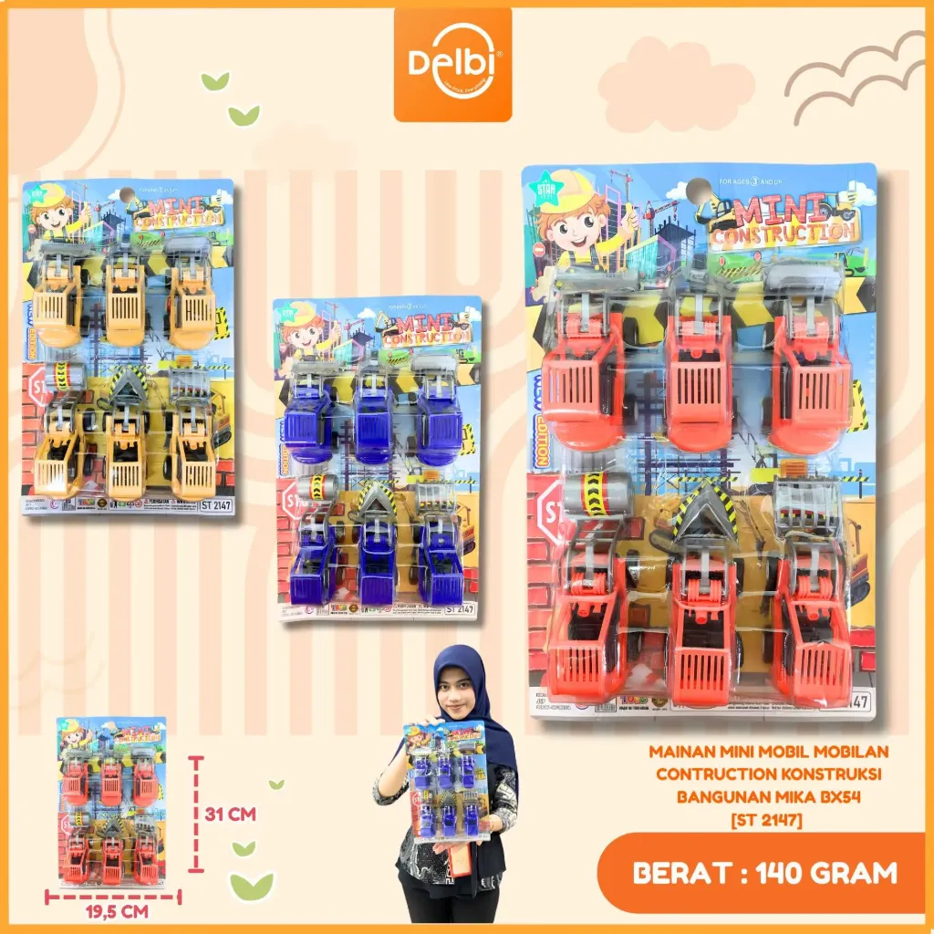 [ST 2147] MAINAN MINI MOBIL MOBILAN CONTRUCTION KONSTRUKSI BANGUNAN MIKA BX54
