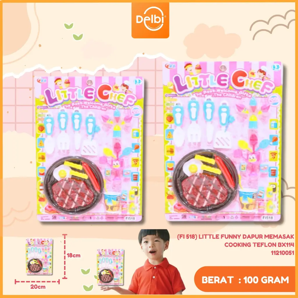 [FI 518] LITTLE FUNNY DAPUR MEMASAK COOKING TEFLON BX114