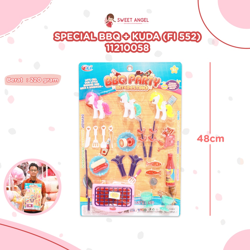 [11210058] (FI 552) MAINAN SPECIAL BBQ + KUDA MEMASAK COOKING PEMANGGANG BX64