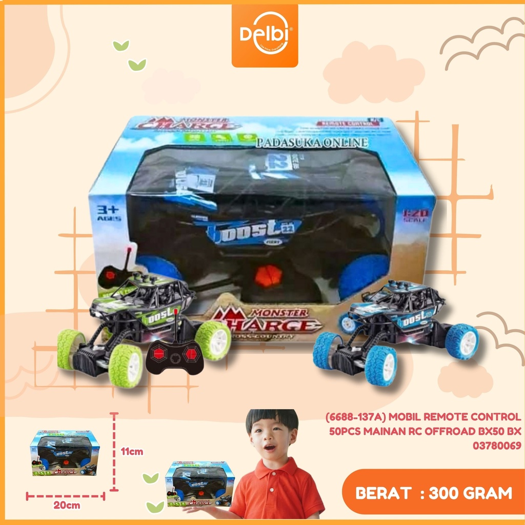 [03780069] (6688-137A) MOBIL REMOTE CONTROL 50PCS MAINAN RC OFFROAD BX50 BX1