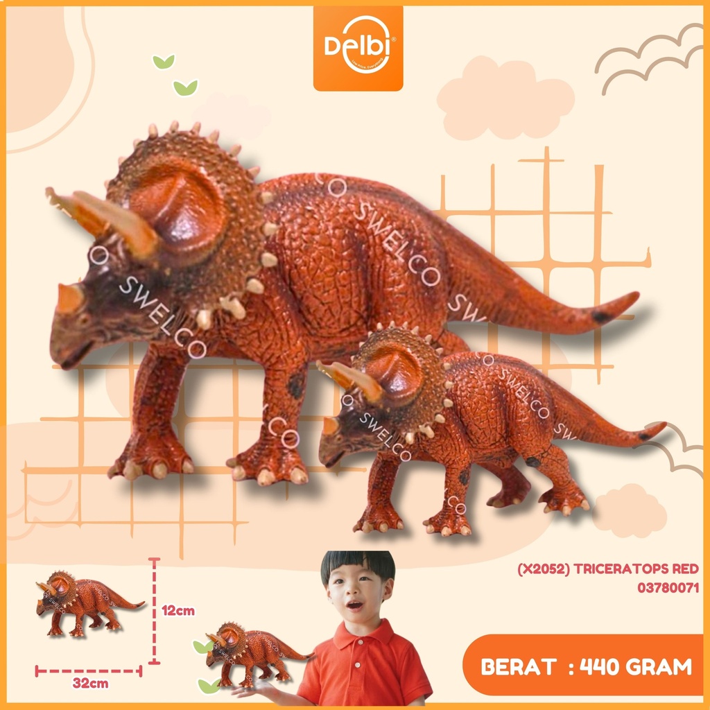 (X2052) TRICERATOPS RED