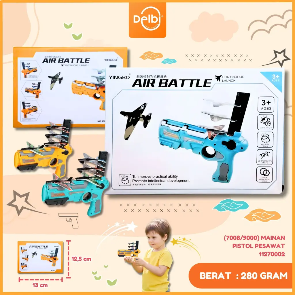(7008/9000) MAINAN PISTOL PESAWAT
