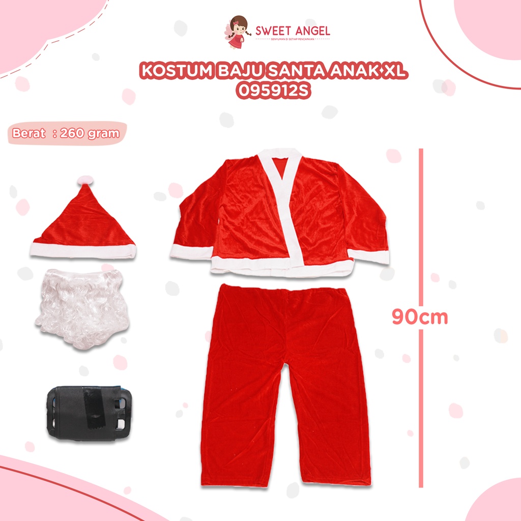 KOSTUM BAJU SANTA ANAK XL 095912