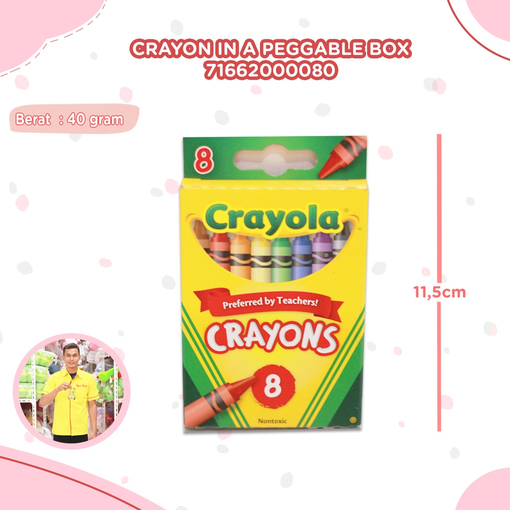8 Ct. Crayon in a Peggable Box