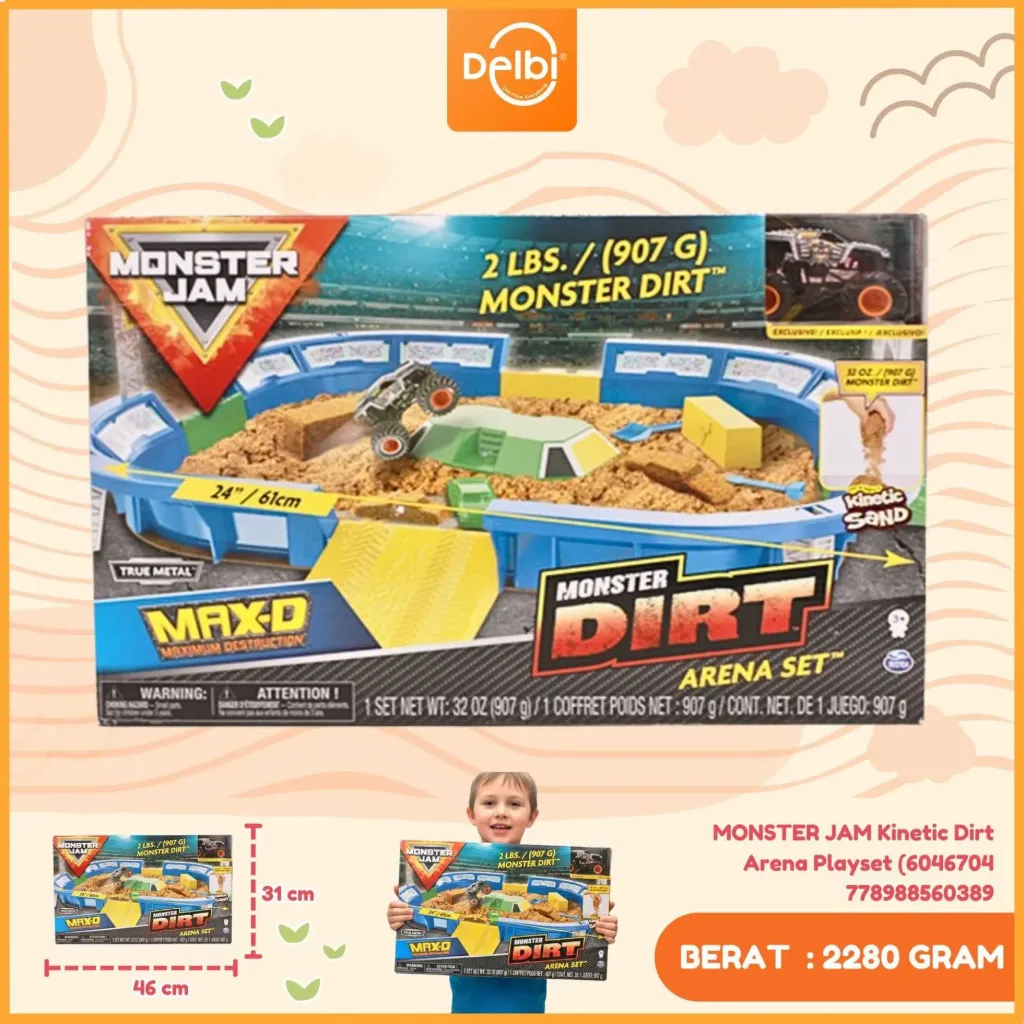[778988560389] MONSTER JAM Kinetic Dirt Arena Playset (6046704