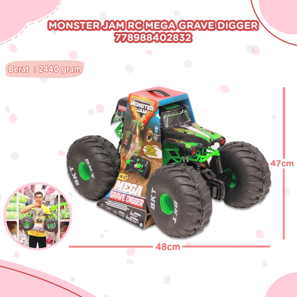 [778988402832] Monster Jam RC Mega Grave Digger (66804