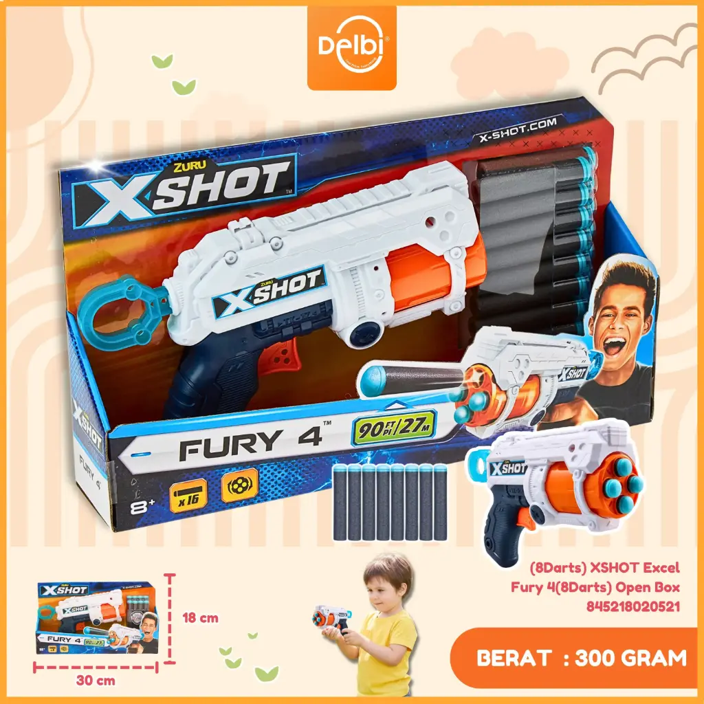 [845218020521] (8Darts) XSHOT Excel Fury 4(8Darts) Open Box