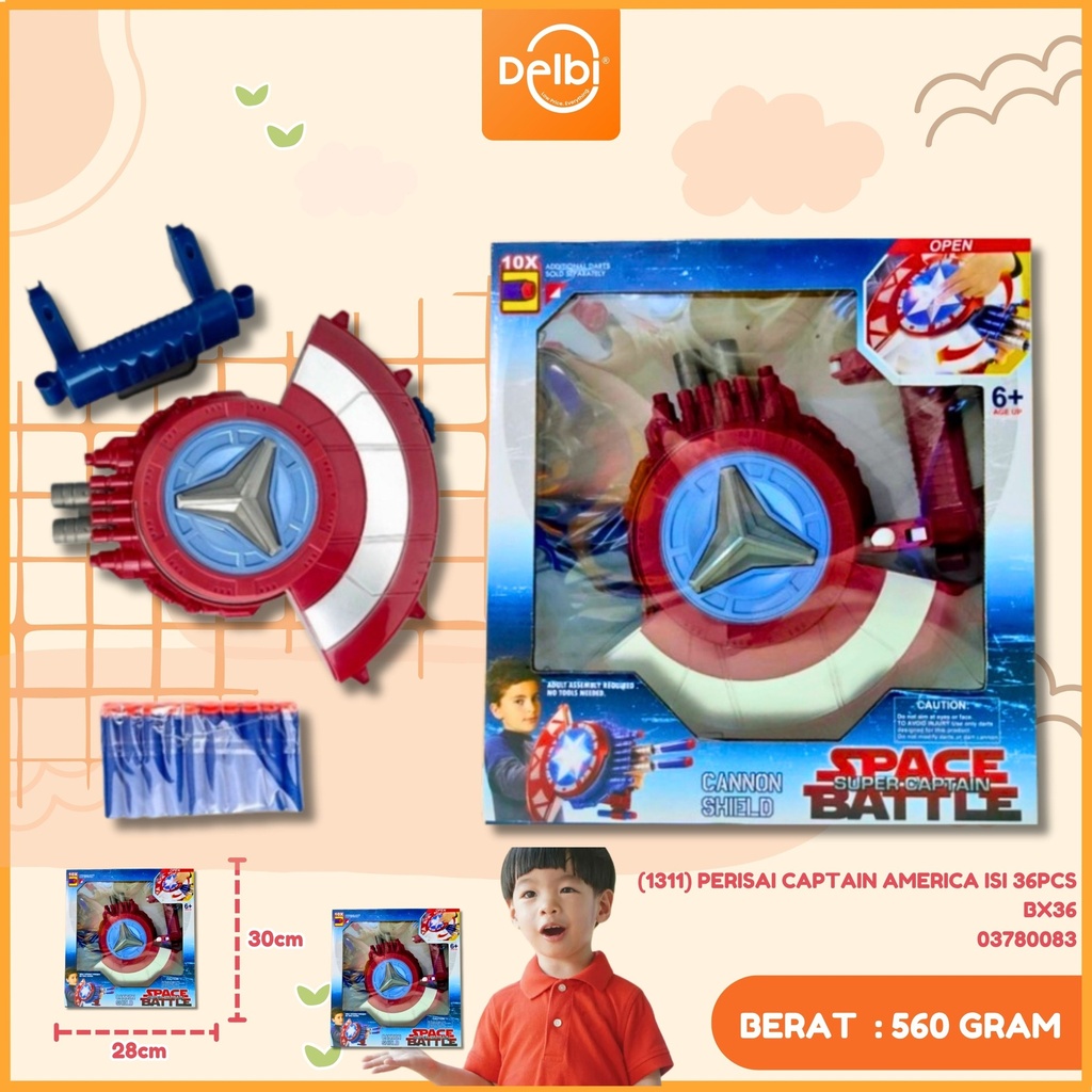 (1311) PERISAI CAPTAIN AMERICA ISI 36PCS BX36