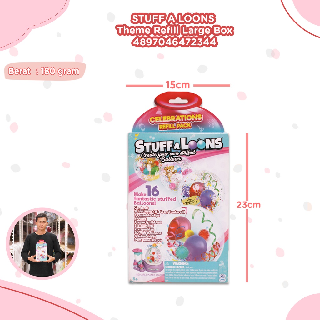[4897046472344] STUFF-A-LOONS Theme Refill Large Box Celebrations