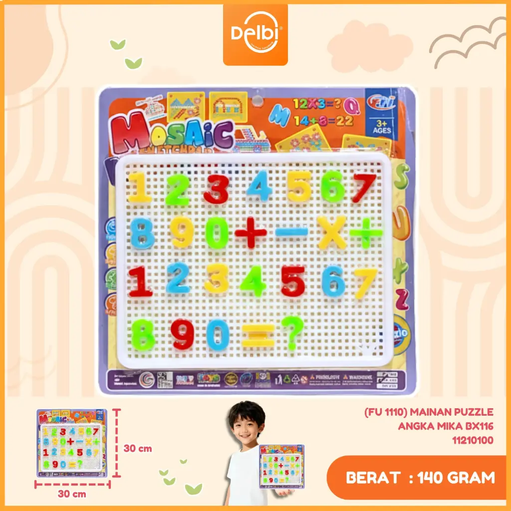(FU 1110) MAINAN PUZZLE ANGKA MIKA BX116