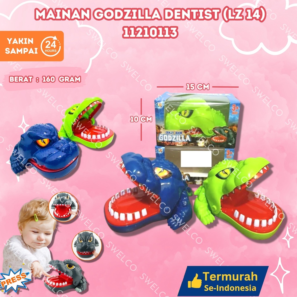 (LZ 14) MAINAN GODZILLA DENTIST BUAYA GIGIT BX117