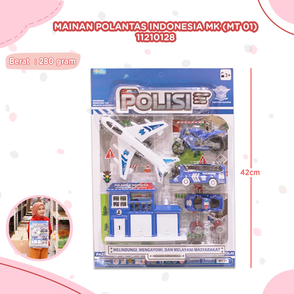 MAINAN POLANTAS INDONESIA MK PESAWAT POLISI MIKA BX36
