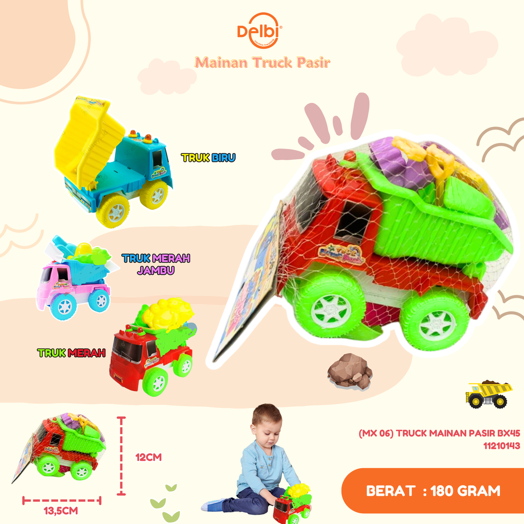 MAINAN MOBILAN TRUCK MAINAN PASIR JALA BX45